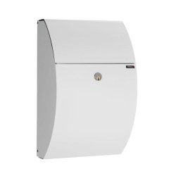 Postkasse SORT - Ekstra rum til aviser : ALLUX 7000